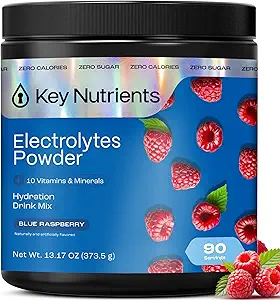 关键NUTRIENTS 电解石粉包 - 热带菠萝椰20 包装水解包 - 旅行水解粉 - 无糖,无卡路里,Gluten Free Keto电解石粉 - 在美国制造