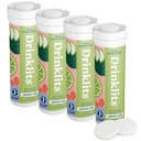 Drinklits Lemon-Lime Daily Electrolyte 水利片 (4) 管装箱 → 自然运动饮料 – 0g 糖 – 极佳的Flavor → 40 服务 – 10 片 Per Tube