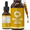 有机Ginkgo Biloba 提取液体补充剂、大脑和重点支持,98%吸收、Vegan、非GMO、酒精和Gluten Free - 4 Fl Oz