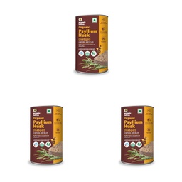 Organic Tattva Psyllium Whole Husk (Isabgol) 100 Gram (Pack of 3)