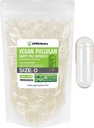 XPRS Nutra 大小 0 Pullulan 空瓶盖 - 1000 计数 清洁标签 植物盖 清空 Vegan 瓶盖 - Premium 蔬菜药丸 - DIY 蔬菜盖充填 Do- It- Yourself 补充