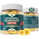 Berberine 500mg 补编,《一旦日报》, Liposomal Gummys 与锡兰锡桂, Bitter Melon, Banaba Leaf 用于代谢平衡, AMPK 激活器, 高吸附, 无糖, Vegan, 60 Cts