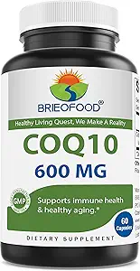 Brieofood CoQ10 每卡普尔600毫克-心脏健康支持-60个计数