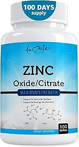 活化锌补充50毫克 - 氧化物/乳油用于免疫支持和代谢支持 - Vegan Zinc 50mg支持心脏和眼部健康 - 100张男女表