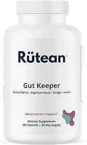 古特保存者 - Psyllium Husk, Slippery Elm Bark, Ginger Root, Inulin - 消化和免疫支持 - 60 Capsules