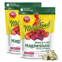 Mega Food Relax + Calm Magnesium 补充剂 - 含镁的软乳汁和乳汁用于心脏健康,肌肉紧张和更多 - 蔬菜 - 草莓 Flavor - 每包30块(2包)