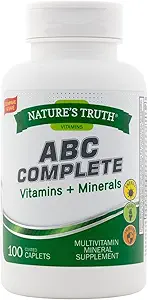 自然真相 ABC 完整的维生素 + 矿物 多维生素矿物质补充品 - 100个加合卡片,包2
