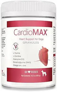 支持狗的心脏Granules – Vet-Formulated,抗氧化剂-Rich-L-Taurine,L-Carnitine,EPA,DHA,CoQ10-AIs 循环力,心血管支持,心肌功能-USA Made-90 Doess