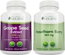 纯全美葡萄种子提取400mg + Hawthorn Berry 665mg Bundle - 400 Vegan Capsules - 美国制造