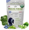 Snoutly Poochie Powder: USDA Certified Organic Dog Supplement & Super Multivitamin - Mother Nature's Vitamins & Minerals for All Dogs & All Ages, Nutritional & Digestion Support, RAW Superfood