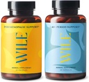 Wile Perimenopause支助和40+期支助,2-Pack,PMS救济和更年期妇女补编,(2)60瓶每瓶,共计120个