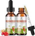 Berberine 补充液滴, Berberine 1500mg 与锡兰锡桂, Turmeric, Resveratrol, Bitter Melon, Vegan 补充, 支持 Imune 系统和消化系统 - 2 FL OZ
