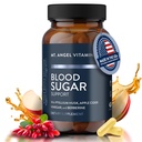 Angel Vitamins 血糖支持补充剂 - 天然补充剂与 Pyslium Husk, 柏柏林与锡兰肉桂, 苹果苹果 苹果 苹果 苹果 苹果 苹果 支持健康血糖水平 - 60 Capsules