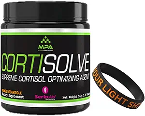 MPA Supps CortiSolve - 最高科尔蒂索尔优化代理SerinAid 补充剂 - 装有动机的腕带吊带以激发和支持你 - 28个服务对象(橙梦冰)