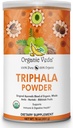 有机维达Triphala 粉末配有Amla,Haritaki,Bibhitaki 水果 - 100% Natural Ayurvedic Triphala 粉末 - 改善免疫支持,文摘,Colon清洁,皮肤健康 - Vegan, Non-GMO - 16oz