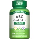 大自然的真理 成人 ABC 完全 男女的多维特敏 | 100 卡普莱特 | Non-GMO & Gluten Free