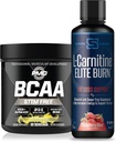 PMD Sports BCAA的免费恢复和性能柠檬水(30架)和Siren Labs L-Carnitine Elite 烧死脂肪 支持草莓 blast 3000 mg(32架)