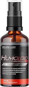 Humoloid B-12 Liquid – 30ml Citrus 口服喷洒促进能量增加,肌肉增长,更快的恢复,年轻的生命力和免疫力支持 – 加固B-12 健康 – 30天供应,美国制造