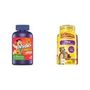 Flintstones Vitamins Chewwable Kids Vitamins, 完全多维他命 & L 'il Criters Fiber Daily Gummy Supplors for Kids, 用于消化支持, 莓和柠檬火焰, 90 Gummys