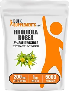Bulk Assupports.com Rhodiola 提取粉末 - 3% Salidrosides, Rhodiola Rosea 提取剂 - 草药补充剂,Gluten Free,每服200毫克,1kg(2.2磅)(包1)