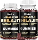 Shilajit Gummys 1000 mg for Men & Women - Shilajit Gummys 配有85+ Trace Minerals, Ashwagandha, Turmeric, Black Pepper - 能量和免疫支持 - 糖自由的Raspberry Flavor 60 Count