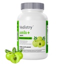 Amla+ 水果提取补充品 + 1100mg 印度鹅莓片 长胡椒 + 天然维生素C和抗氧化剂 用于免疫支持、生命和健康 60 Vegan片