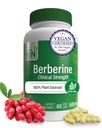 健康营养 Berberine HCl 500mg 60 服务 临床力量补充 + 认证 Vegan → 非GMO → 豆类自由 → 3 党试