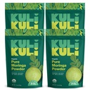 Kuli Kuli Moringa Oleifera 有机叶粉和绿色平滑,100%纯USDA认证与非GMO Moringa 粉,配有平滑、茶叶和食品,4包