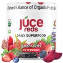 Terra Kai Organizes JUCE Reds Organization Superfood Powder - Garden Berry Flavor QQ Everyone w/64 Immune Boosting Superfood Plus Probiology for Gut Health 20 services (230g) (英语).