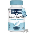 Freeda 2:1 Calcium Magnesium Supplement – Magnesium and Calcium Supplements for Women & Men – Bone Health & Strength, Nerve Function & Muscle Relaxation – Vegan, Third-Party Tested (250 Capsules)