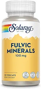 Solaray Fulvic 矿物 100 mg → 喜马拉雅 Shilajit → 健康消化、皮肤和大脑支持 → 30 Veg Caps