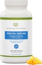 Halal Omega-3鱼油2000mg,120软胶,Halal认证(ISNA批准),非GMO,Gluten-Free,High EPA & DHA Omega 3号补编