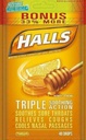Halls Menthol -- -- 防咳剂/口腔麻醉剂、蜂蜜-莱蒙、滴水,40厘米包装2