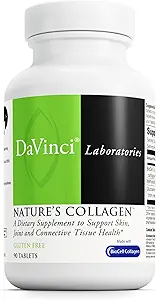 DAVINCI Labs Natures Collagen - BioCell Collagen 配有MSM & Glucosamine - 帮助支持联合健康,皮肤健康和连接组织 - Gluten-Free - 90片