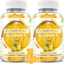Berberine Gummys配有锡兰桂1500mg 高概率Berberine HCL Immune和代谢支持,无糖,菠萝Flavor - 120 Counter