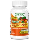 DEVA Vegan 多维特敏和矿物补充剂 - 一日一维特敏配方 绿皮 - 无铁 - 90加合板,1-Pack