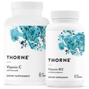 THORNE - 健康包 - 维生素C和B12 - 支持心脏,神经,免疫,和组织健康 - 60 - 90