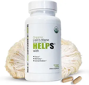 有机狮子的马恩蘑菇 Capsules 1000mg 狮子的马恩粉 Except Supplement – 饮食草药支持 聚焦,记忆,文摘和免疫健康 – Gluten, Soy,无奶 60 Capsules