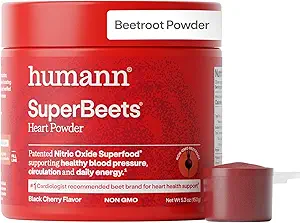 HumanN Super Beets Beetroot Powder - Nitric Oxde boos for Blood 压血,环流和心脏健康支持 - 非GMO 超级食品补充 - 原始 Apple Flavor, 30 services