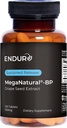 Meganatural BP,"葡萄种子提取补品",带有"持续释放的加州葡萄种子提取补品","最佳吸收和支持能量的草药补充品",150毫克,120片.
