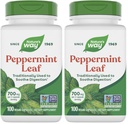 自然之路 Premium Herbal Peppermint Leaf, 传统消化酥和不适支助*, 每人700mg, 100 Capsules (Pack of 2)