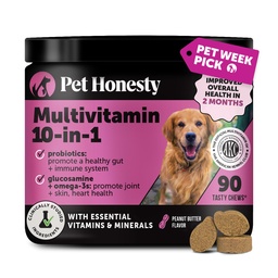 多维他命犬类补充剂,Glucosamine chondroitin for Dogs, Probiotics, Omega Fish Oil, Dog 补充剂和维生素,Vitamins for Skins and Coat Alergies, (Peanut Butter 90 cm)