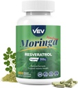 VEV Moringa Capsules – 带有Turmeric & Resveratrol → Plant 的Imune函数辅助工具 → Skin Wellness & Daily Energy → 180 Vegan Capsules