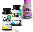 ColonBroom Day & Night Burner 补充品,重量管理药丸(60种服务) + 碎糖抑制剂 - Chromium Piclination 200mcg(60种服务), 3项