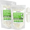 XPRS Nutra Vegan 大小 00 分离的卡普勒斯 - 1000 计数 Premium 空卡普勒斯 分离在 Bags - 00 空卡普勒斯 用于 DIY 补充填充( 白色)