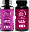 Happy Hippie Go with the Flow Hormone Balance Supplement (60ct) & Organization Beetroot Capsules (60ct) (60ct) (英语).