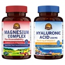 Vitalitown Magnesium + Hyaluronic酸 Bundle| 镁复合体(项目1) & Hyaluronic酸+维生素 C(项目2) → 120 镁胶囊 和 90 Hyaluronic酸胶囊