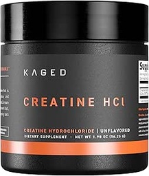 Kaged Creatine HCl 粉末、不香味、肌肉建筑和恢复补充品、专利公式、高溶性粉末、75种服务