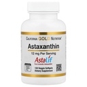 加利福尼亚州金营养 Astaxanthin,抗氧化剂 Carotinoid, AstaLif纯冰岛生物活性99%异构体,12毫克,120Veggie软胶