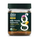 Gaia Herbs Milk Thetle Gummys - 配有抗氧化剂属性的草药补充剂,用于肝脏健康与肝脏解毒 - Lemon Flavored - 60 Vegan Gummys